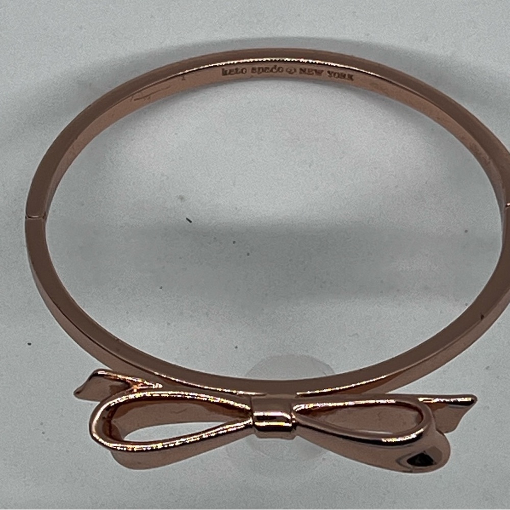 kate spade rose gold bow bangle bracelet - Picture 3 of 10